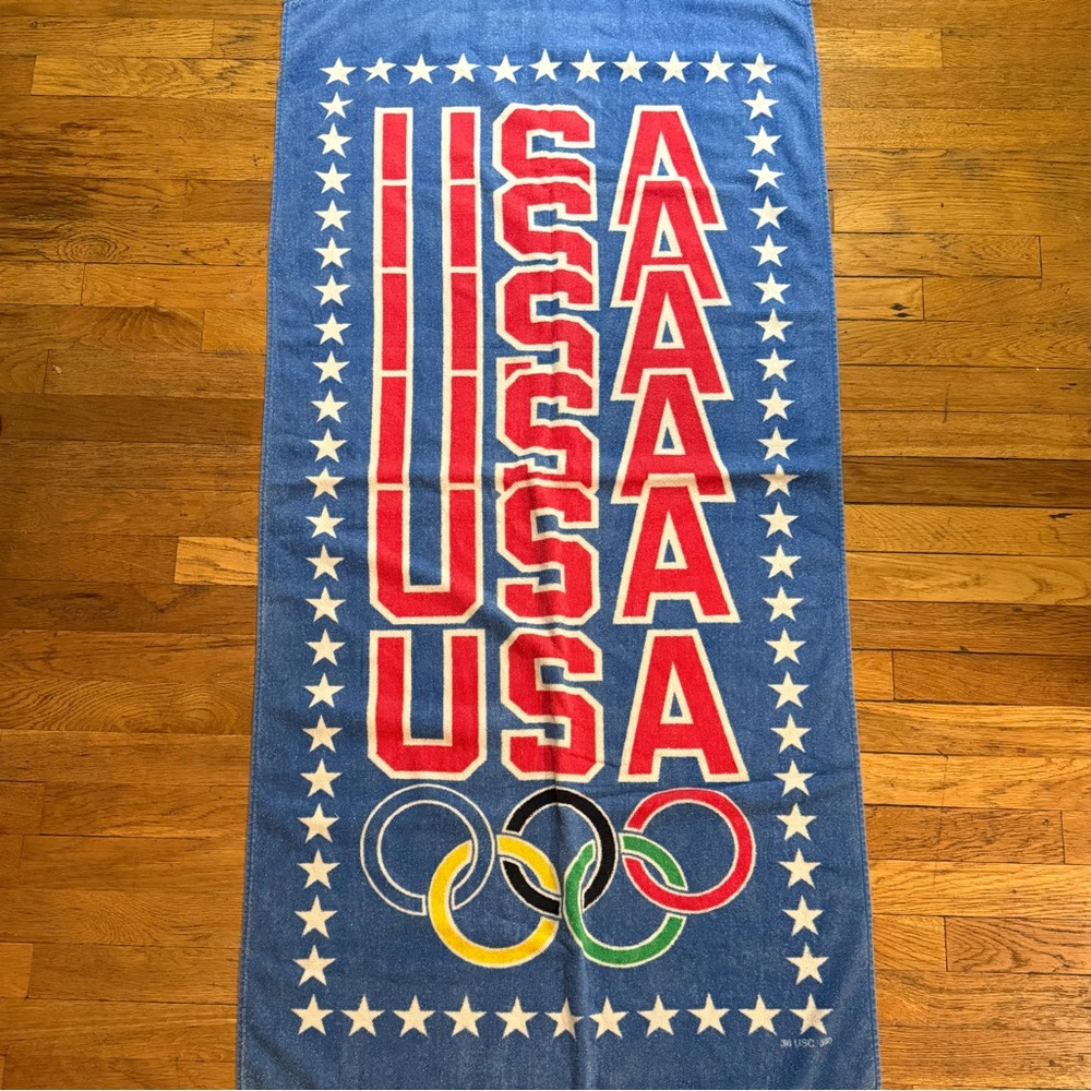 Vintage 90s USA Olympics Collector's Beach Towel